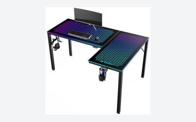 EUREKA ERGONOMIC 60 Inch L-Shaped Glass Gaming Desk Review