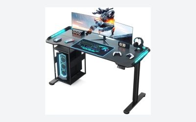 Flycity 55 x 24 Electric Gaming Standing Desk Review: Height Range and Storage Tradeoffs